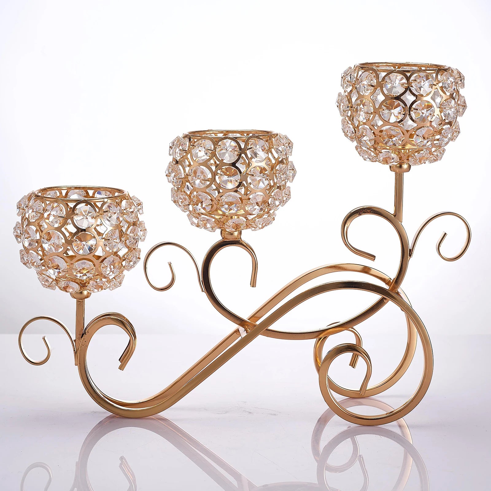 Crystal Candle Holder 3 Arms