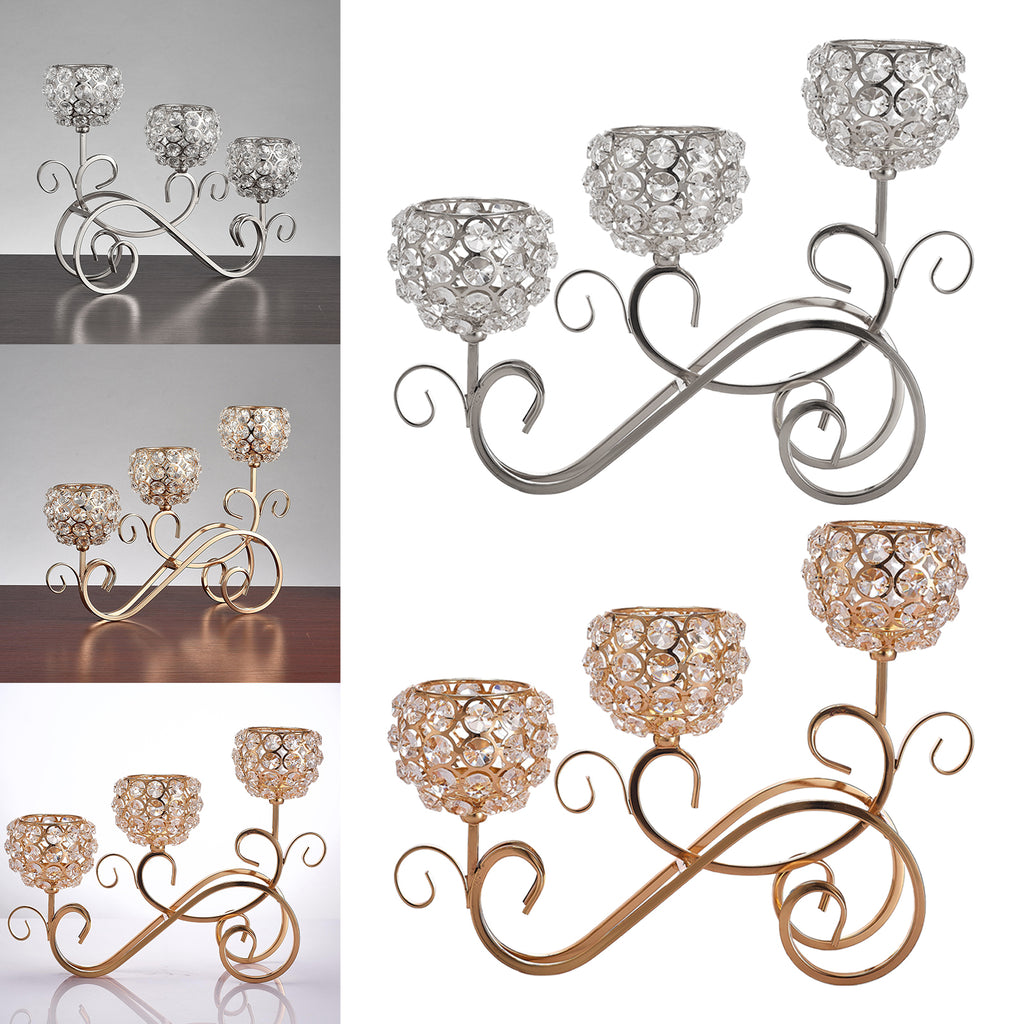 Crystal Candle Holder 3 Arms