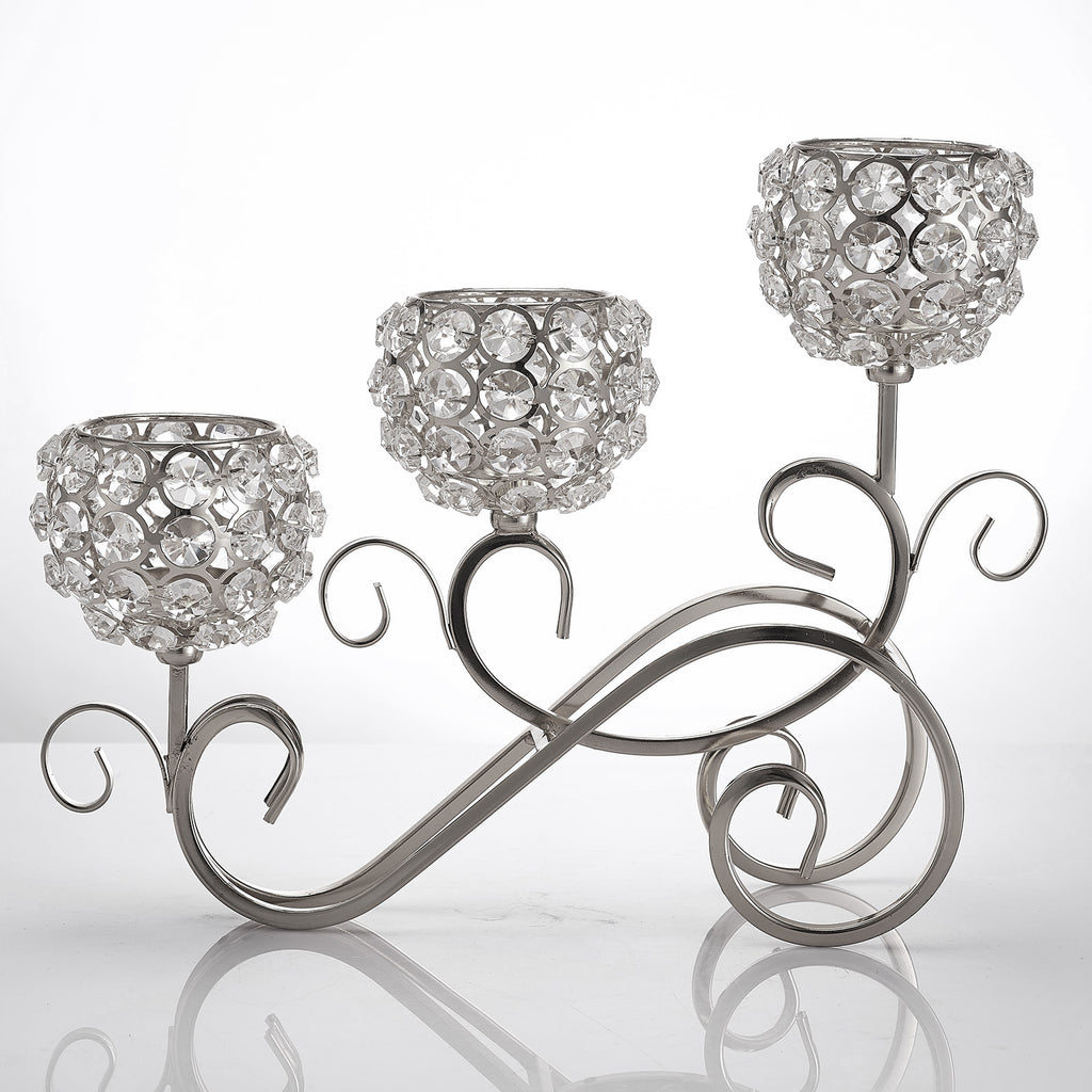 Crystal Candle Holder 3 Arms