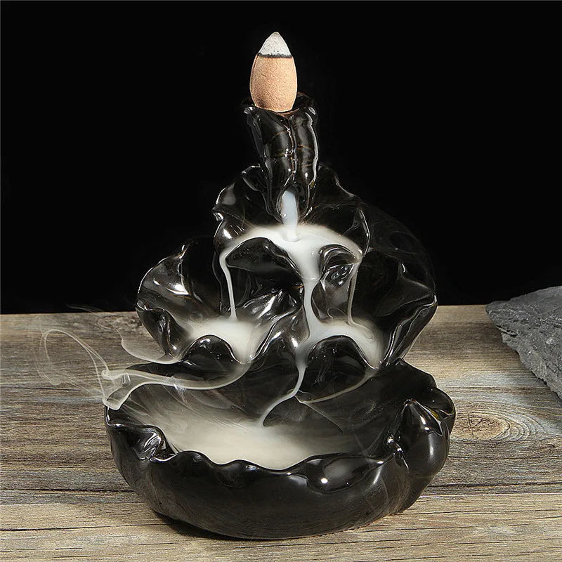 Waterfall Incense Burner Ceramic Incense Holder Handmade
