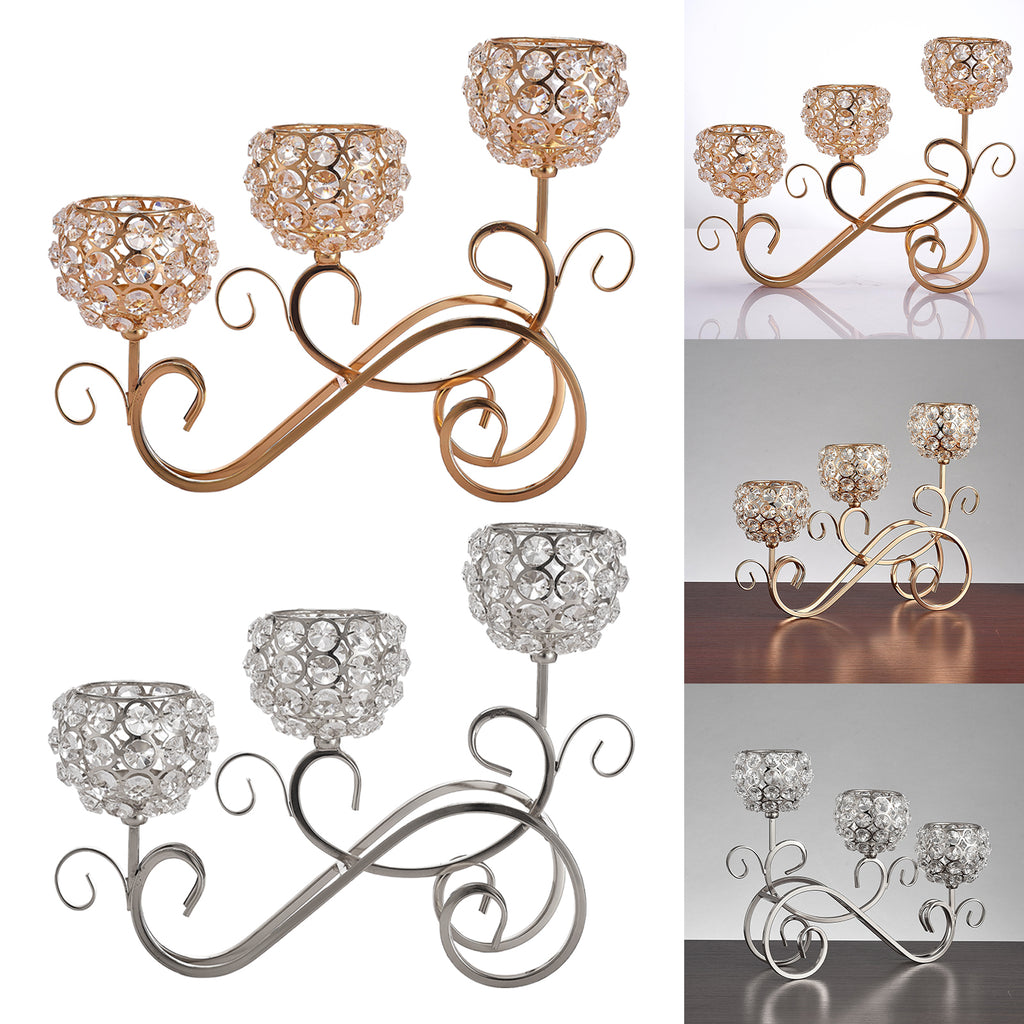 Crystal Candle Holder 3 Arms