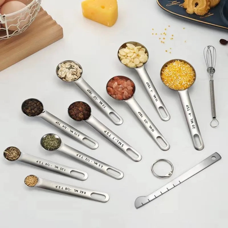 Stainless steel measuring spoon