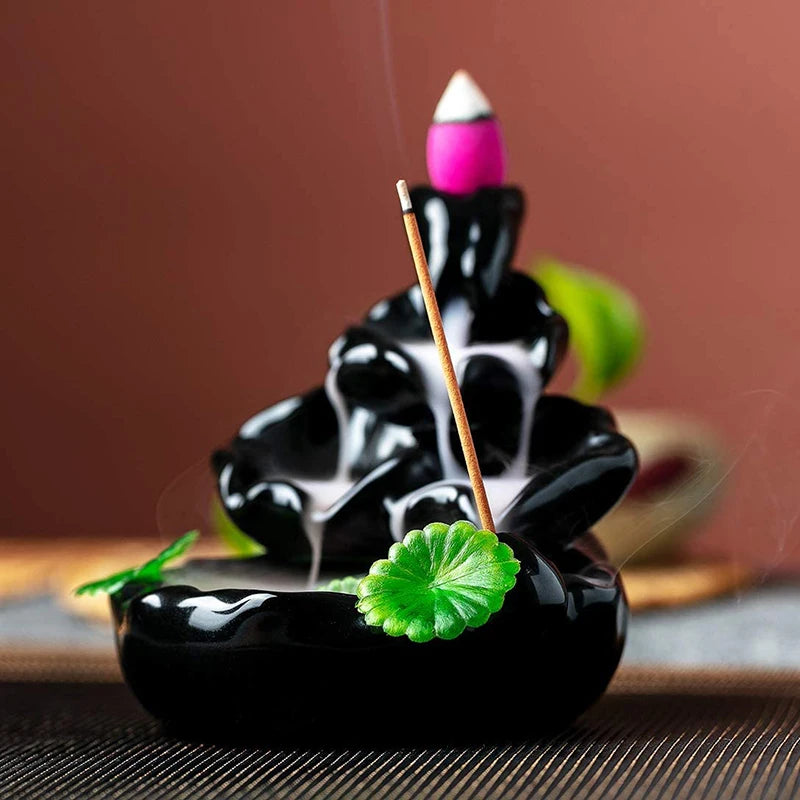 Waterfall Incense Burner Ceramic Incense Holder Handmade