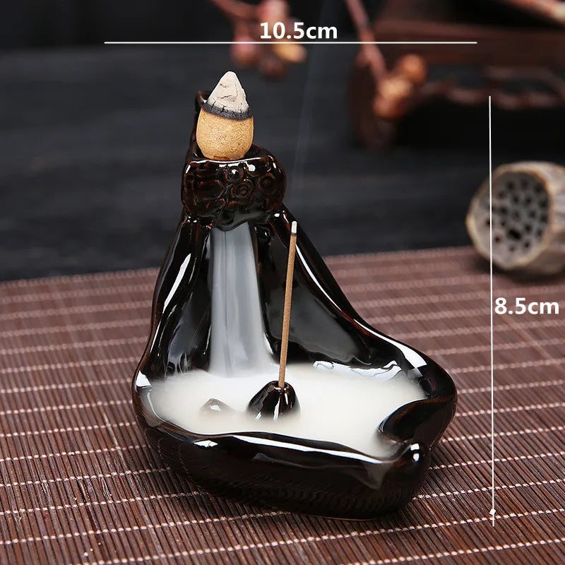 Waterfall Incense Burner Ceramic Incense Holder Handmade