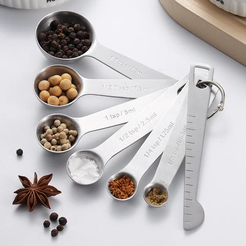 Stainless steel measuring spoon