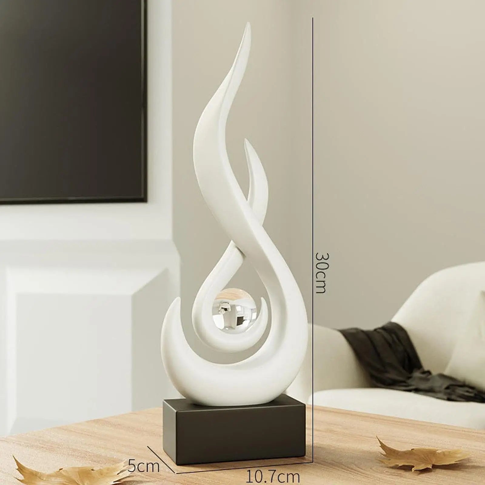 Resin Abstract Fire Statue