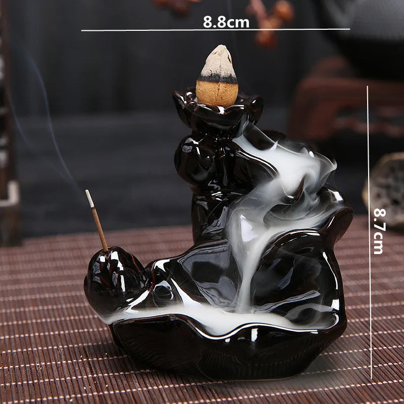 Waterfall Incense Burner Ceramic Incense Holder Handmade