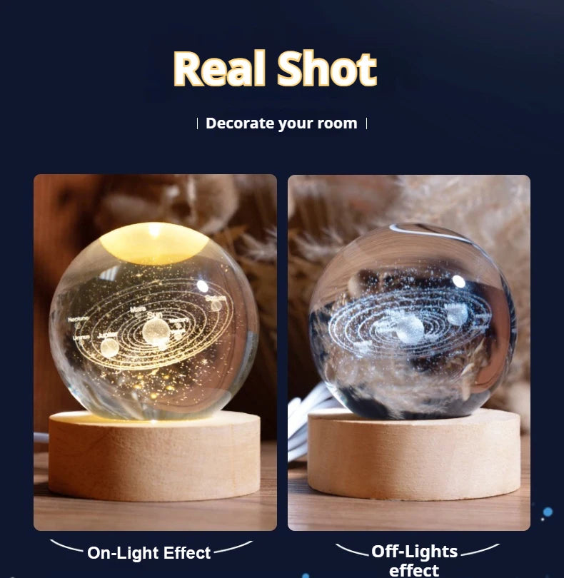 6cm 3D Crystal Ball Decoration