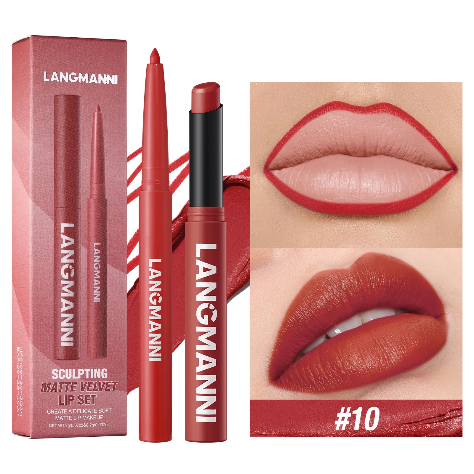 Integrated waterproof lipliner