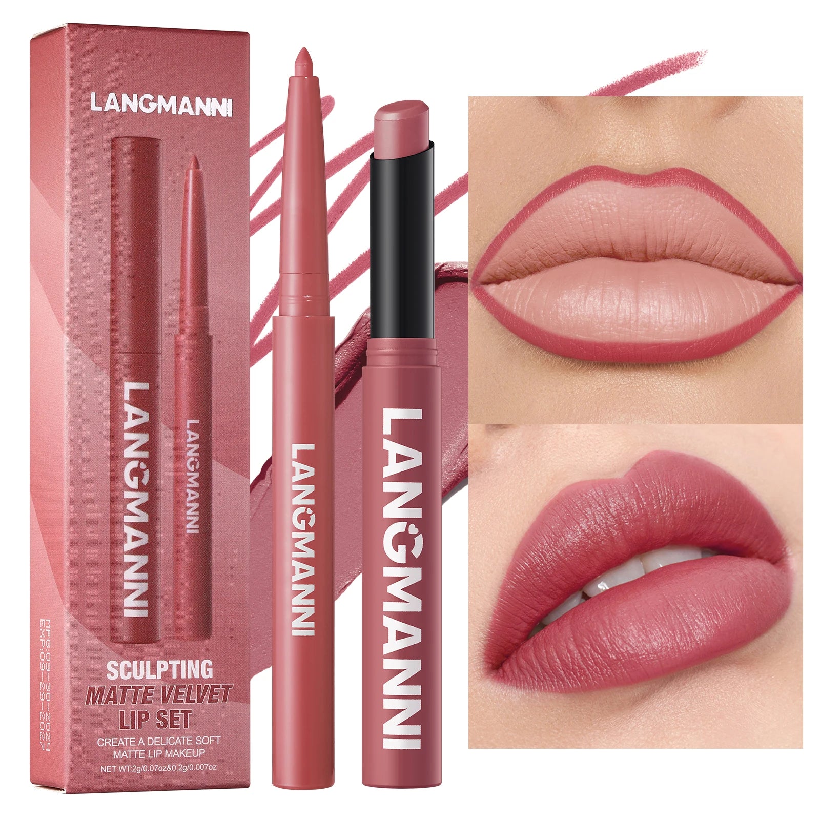 Integrated waterproof lipliner