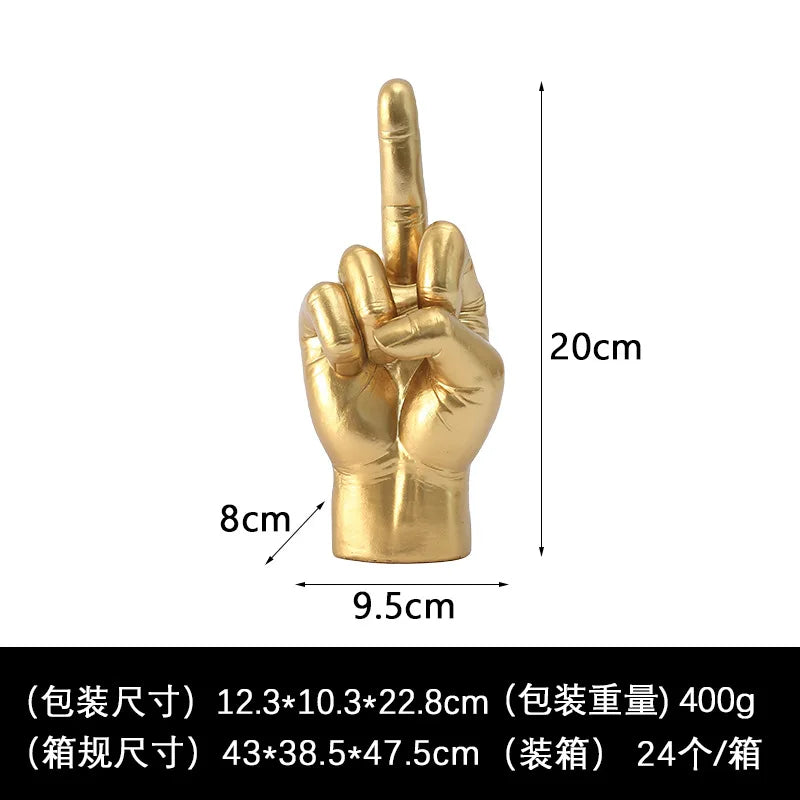 Resin Handicrafts Cute Middle Finger