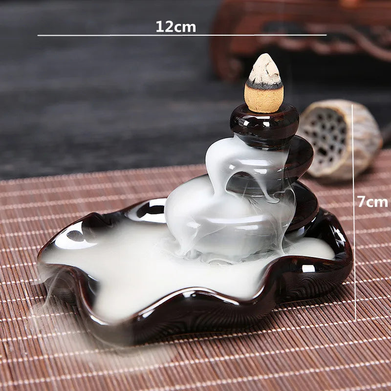 Waterfall Incense Burner Ceramic Incense Holder Handmade