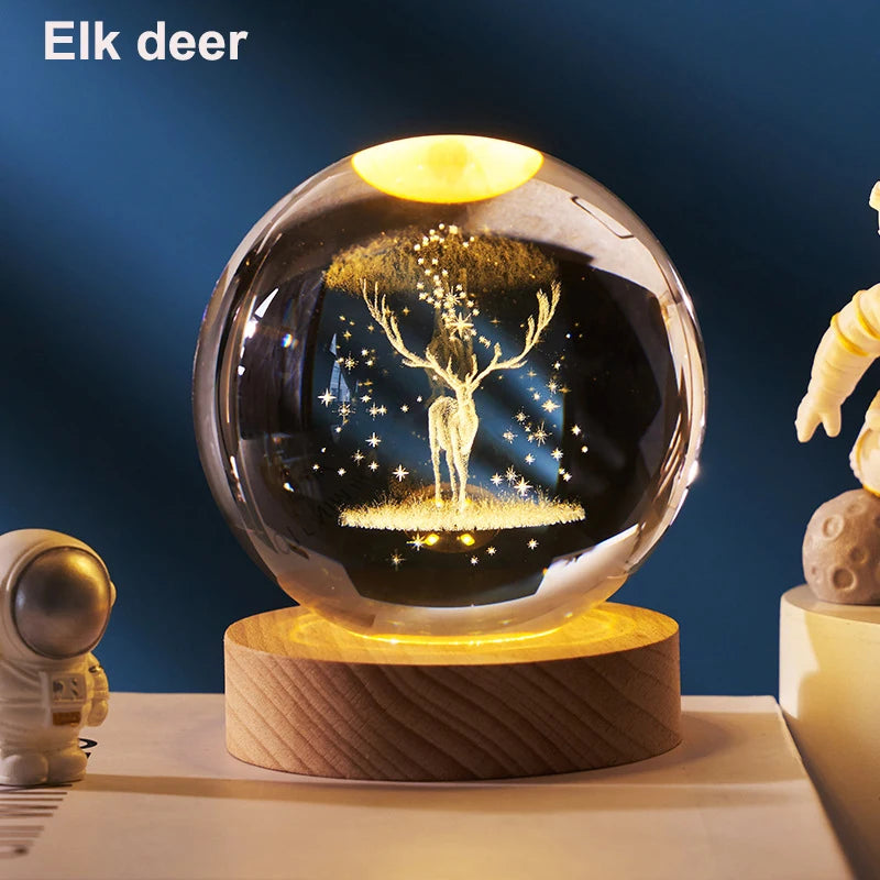 6cm 3D Crystal Ball Decoration