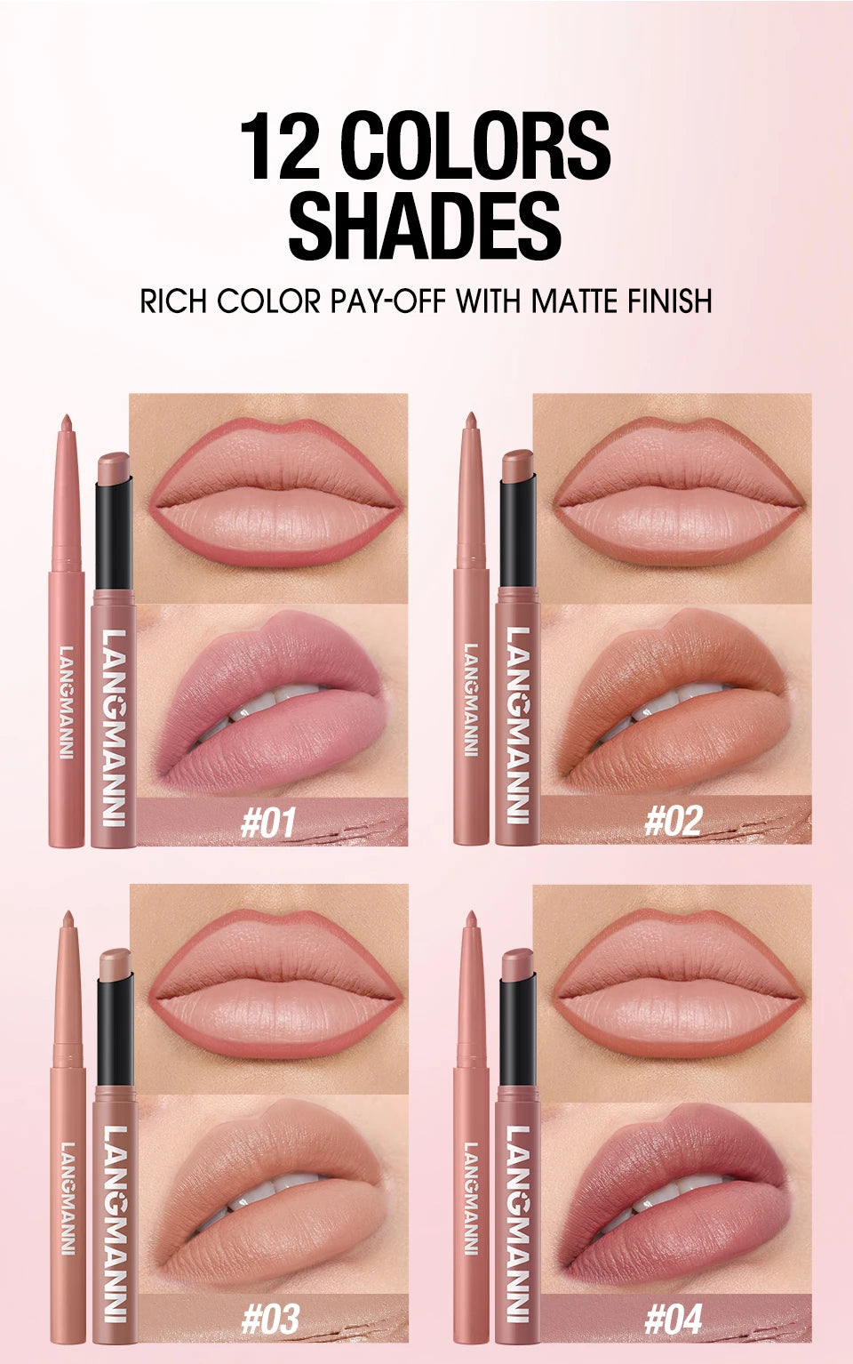 Integrated waterproof lipliner