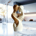 1PC 2D Flat Elegant Wooden Couple Statue