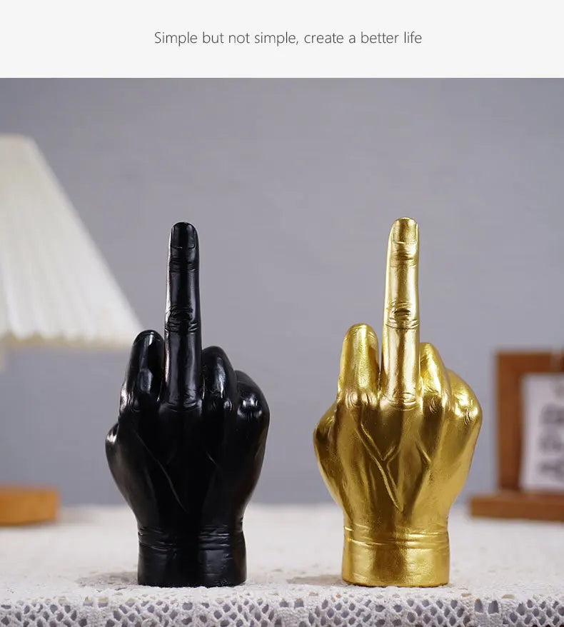 Resin Handicrafts Cute Middle Finger