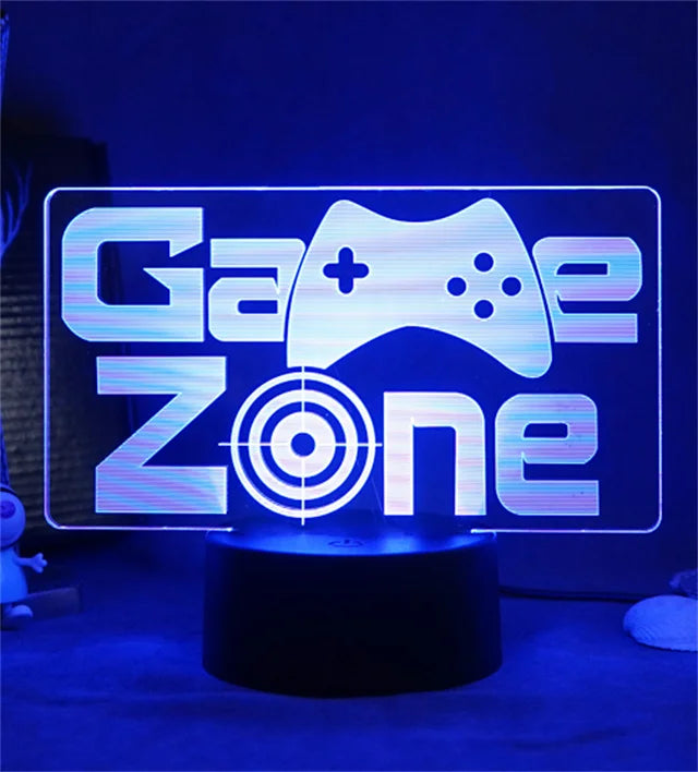 3D LED Gaming Lamp Powered Night Light