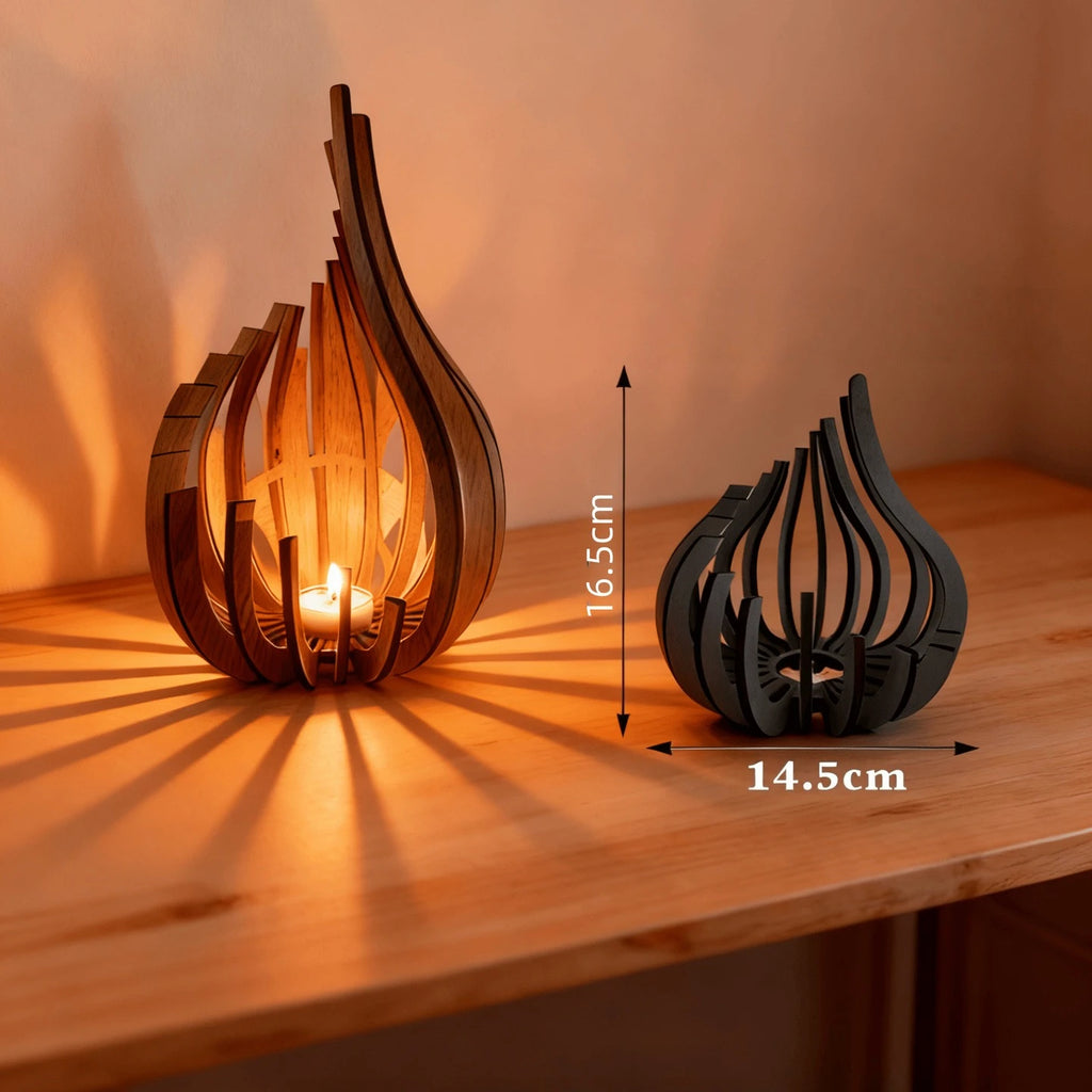 Handmade Candle Holder Made of Wooden