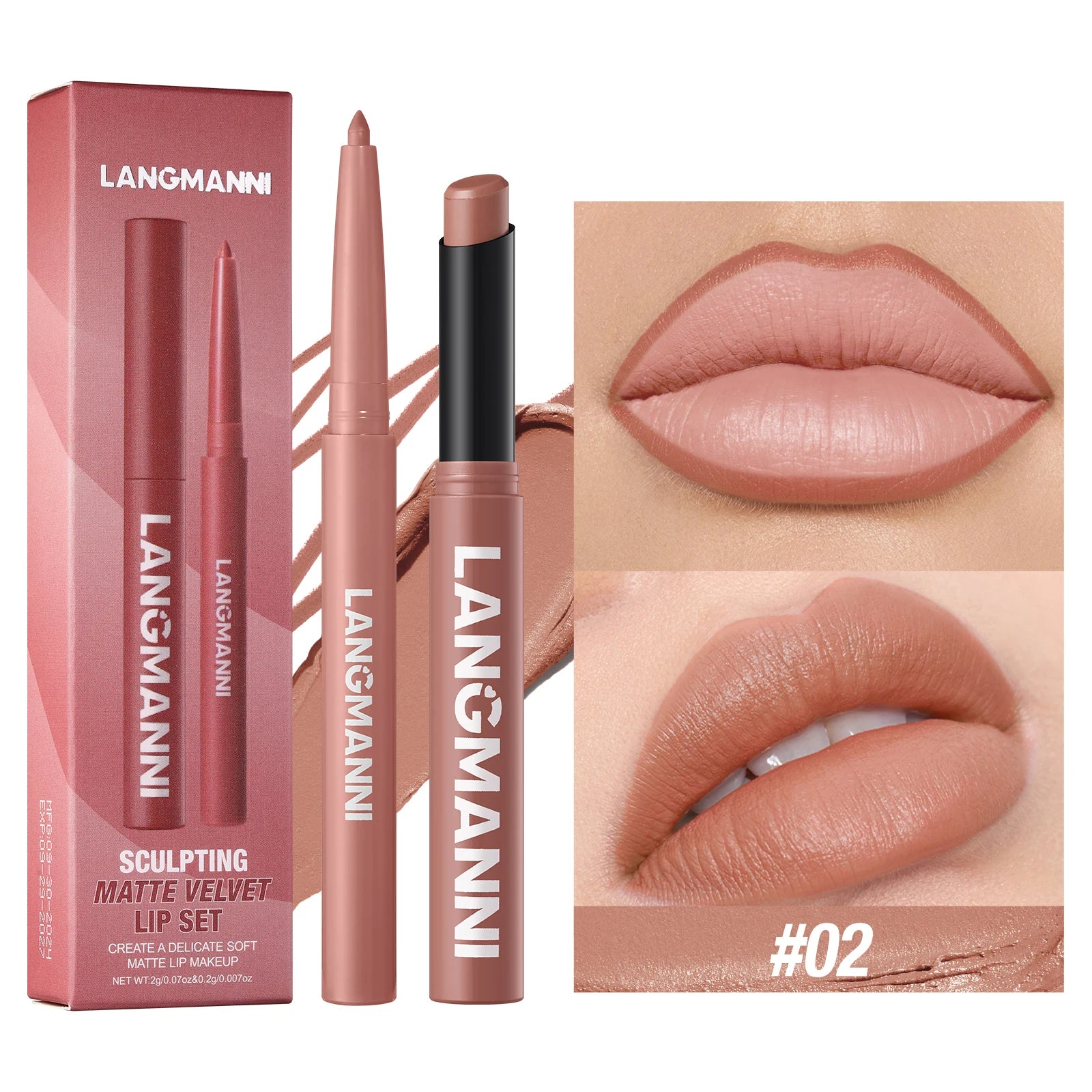Integrated waterproof lipliner