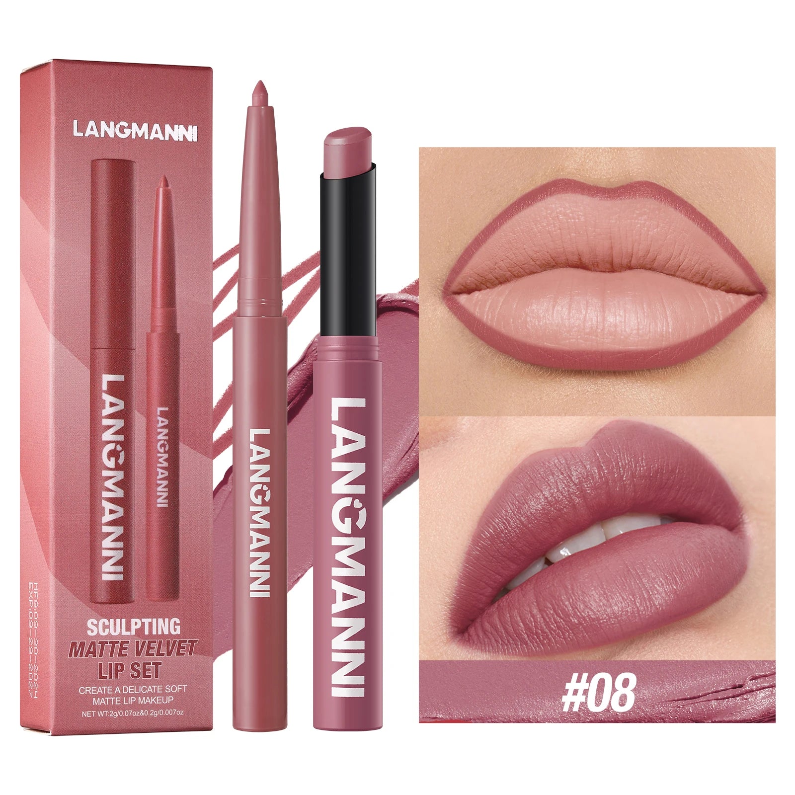 Integrated waterproof lipliner