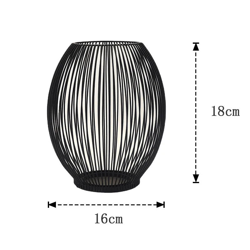 Black Lantern Candle Holder Vintage Iron