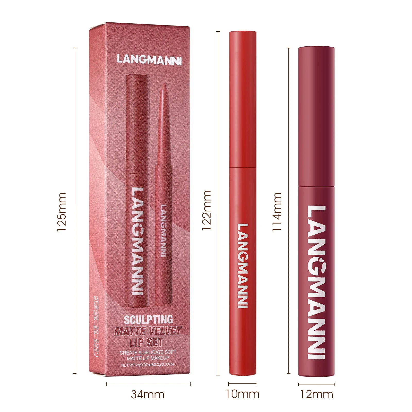 Integrated waterproof lipliner