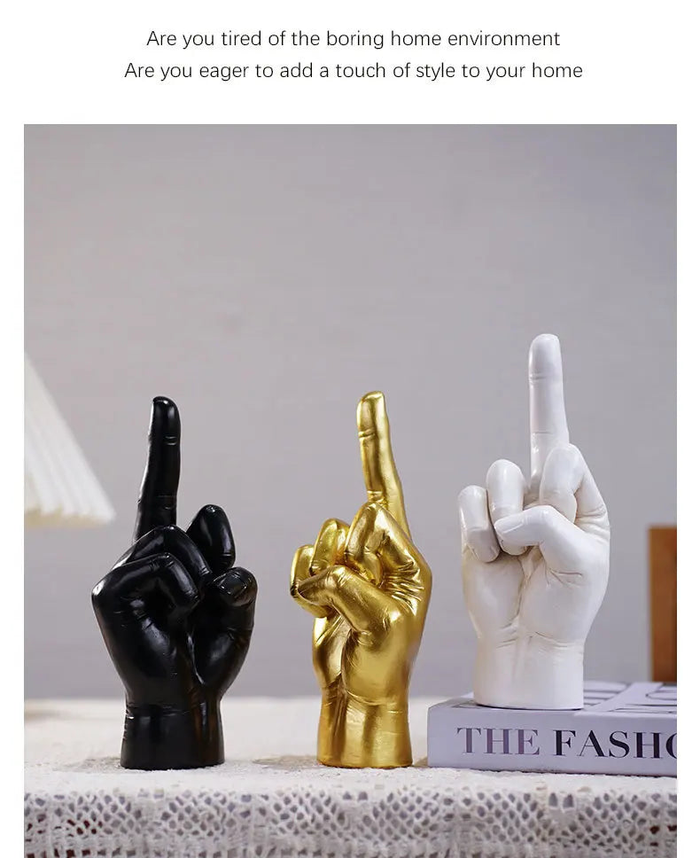 Resin Handicrafts Cute Middle Finger