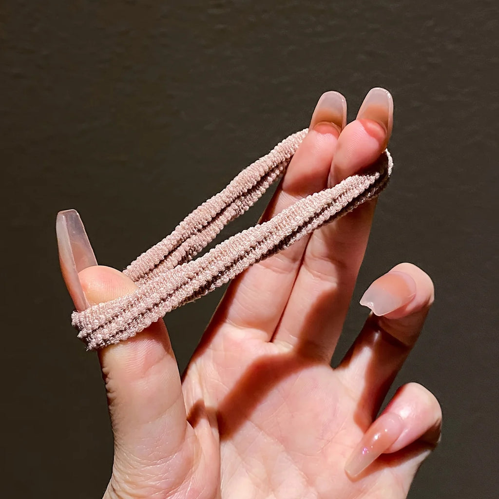 50pcs Girl Mixed Color Simple Hair Ties Hair Accessories