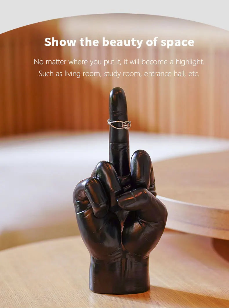 Resin Handicrafts Cute Middle Finger