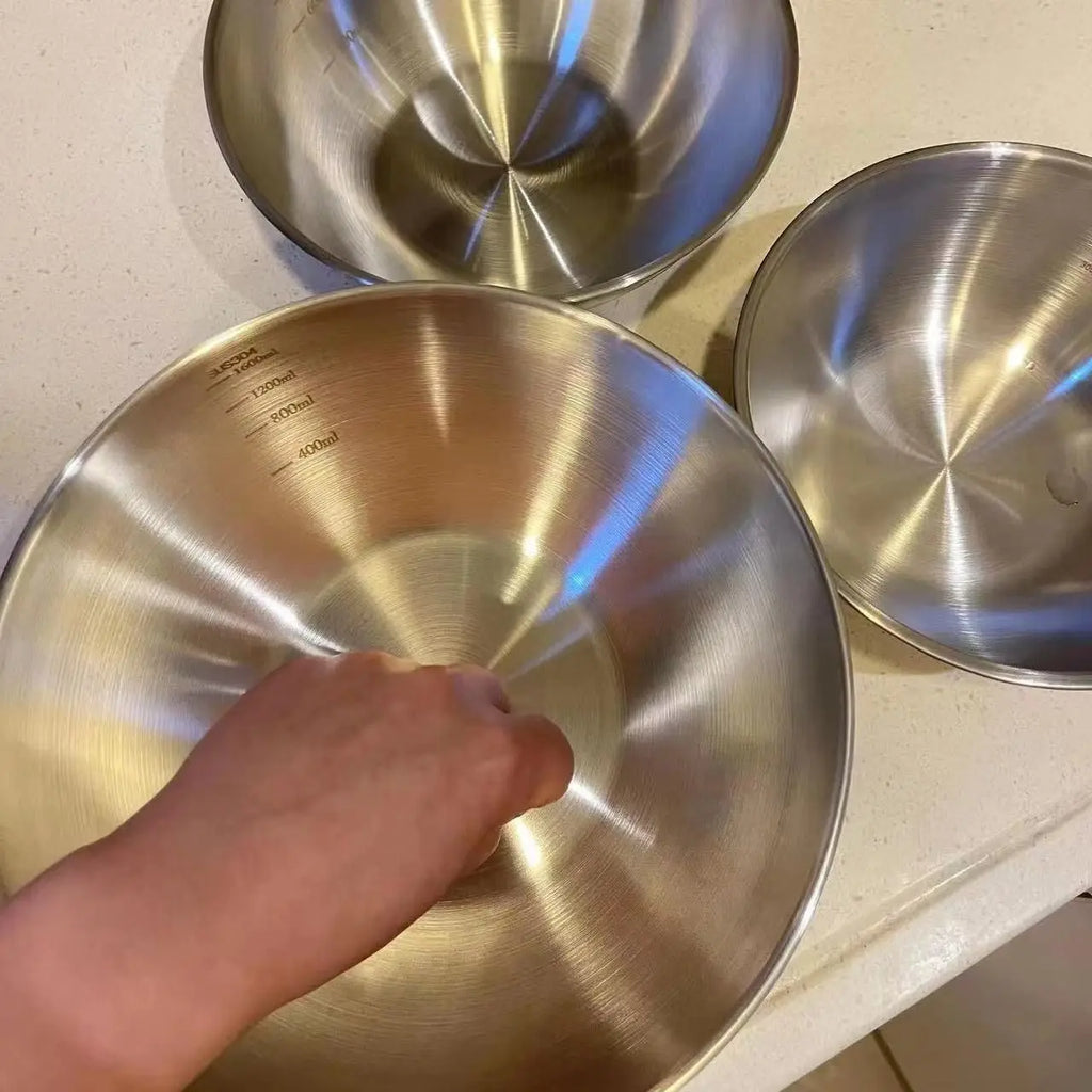 1-3 Stainless Steel Bowl Set with Scale