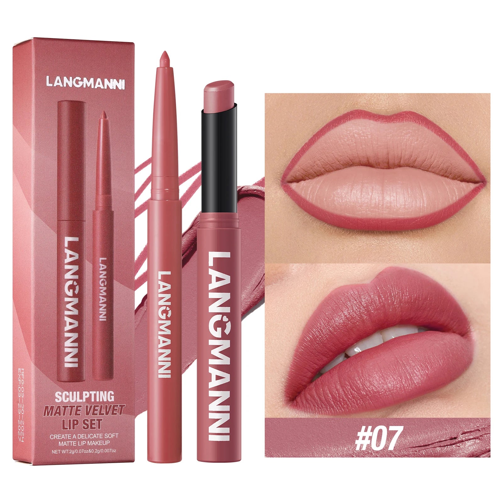 Integrated waterproof lipliner
