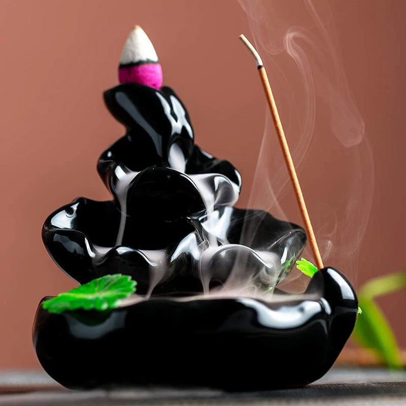 Waterfall Incense Burner Ceramic Incense Holder Handmade