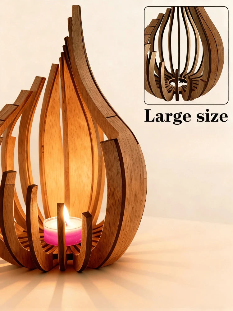 Handmade Candle Holder Made of Wooden