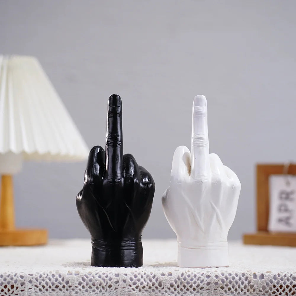 Resin Handicrafts Cute Middle Finger