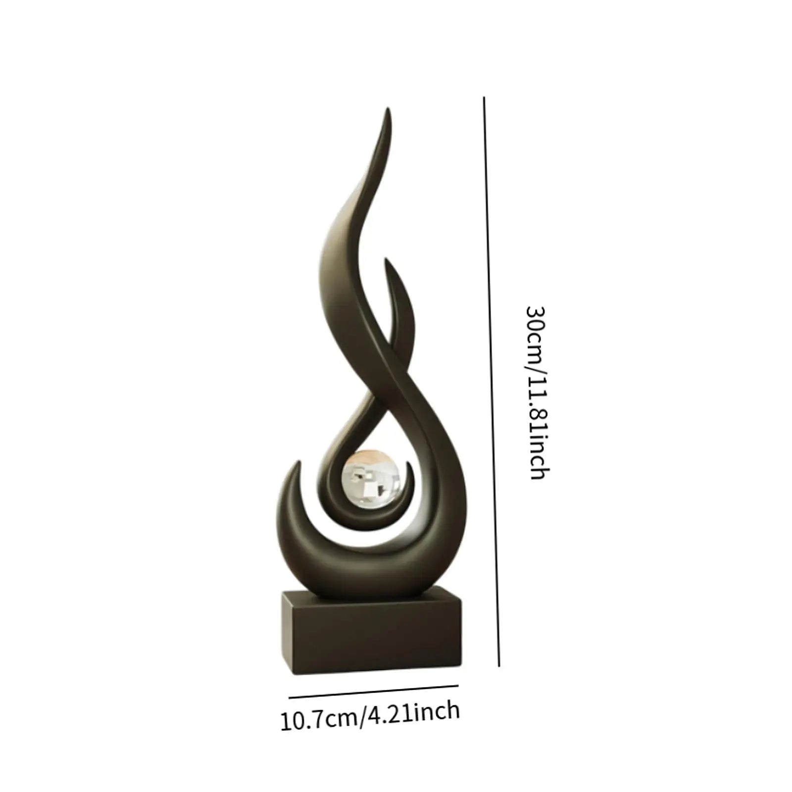 Resin Abstract Fire Statue