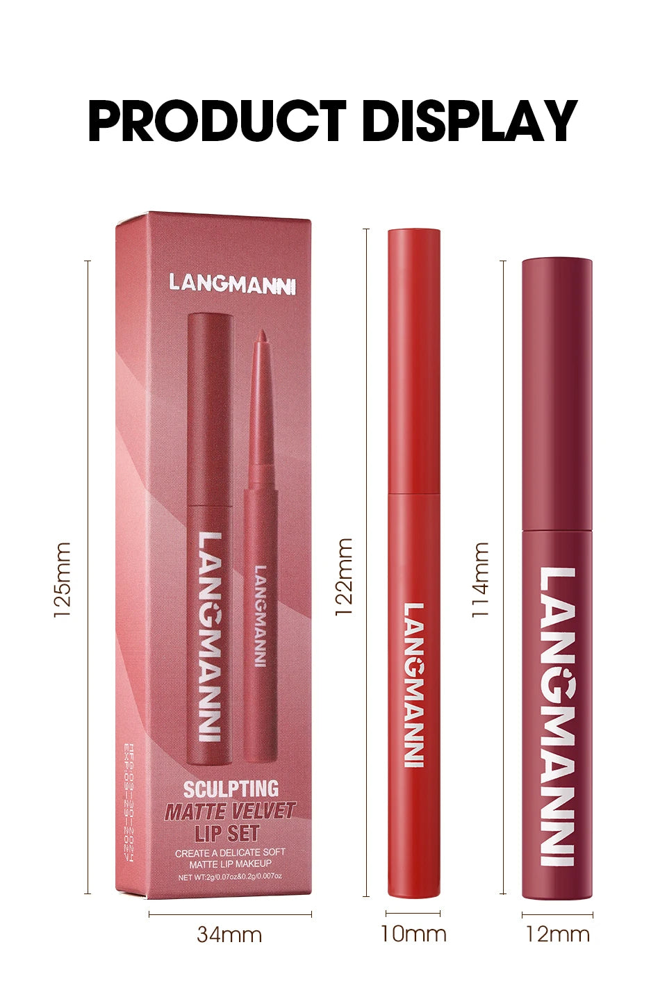 Integrated waterproof lipliner