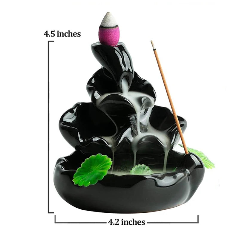 Waterfall Incense Burner Ceramic Incense Holder Handmade