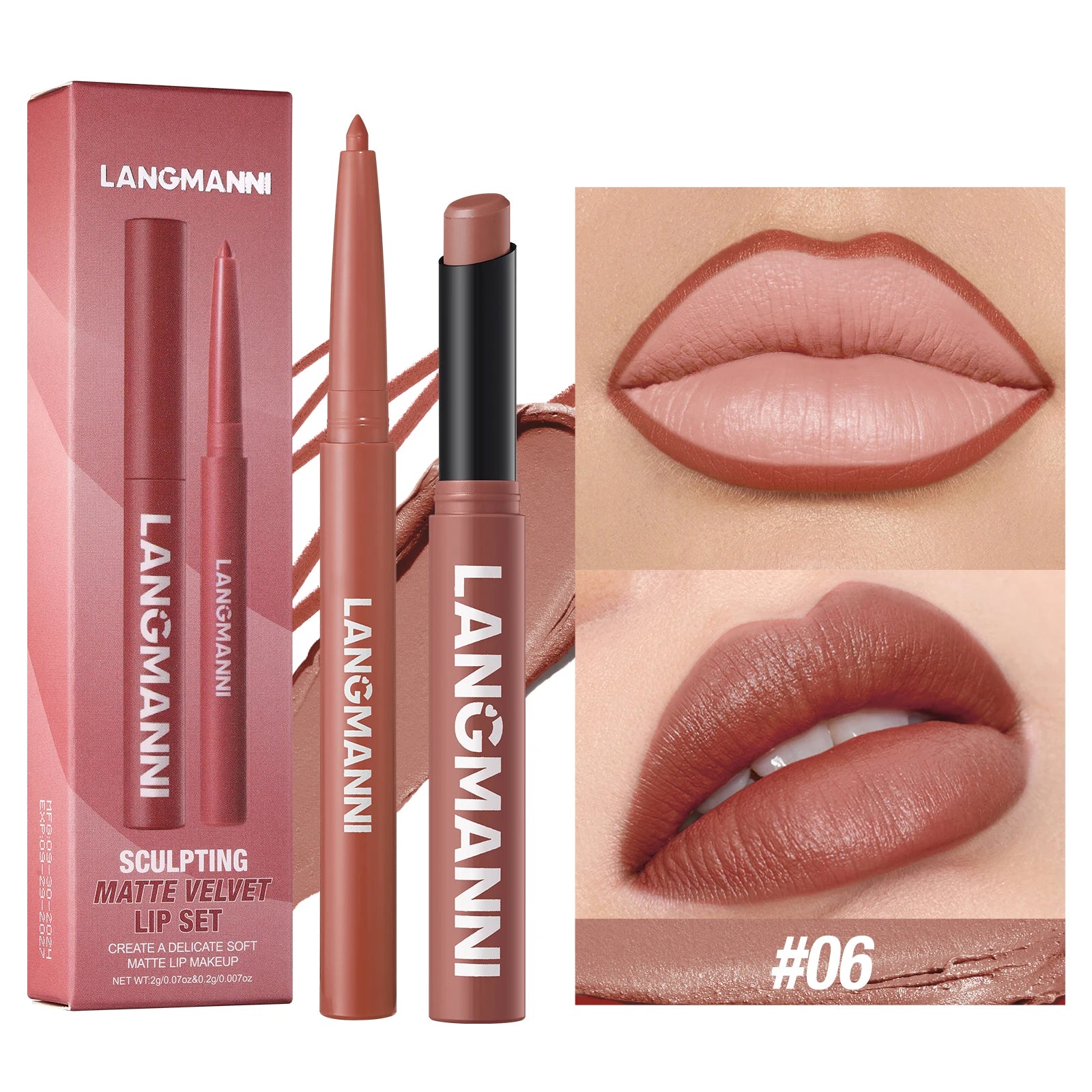 Integrated waterproof lipliner