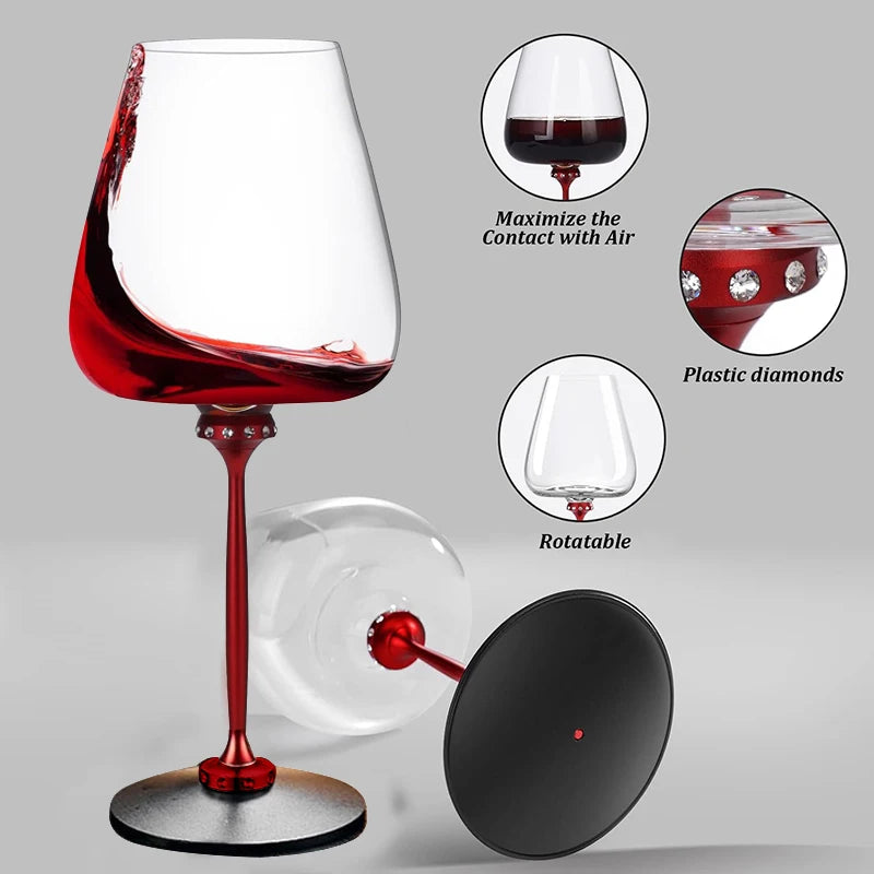 Creative Rotating Glass Wine Glasses