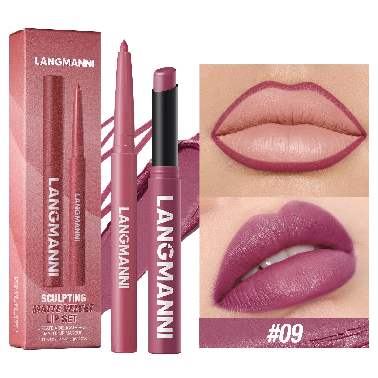 Integrated waterproof lipliner