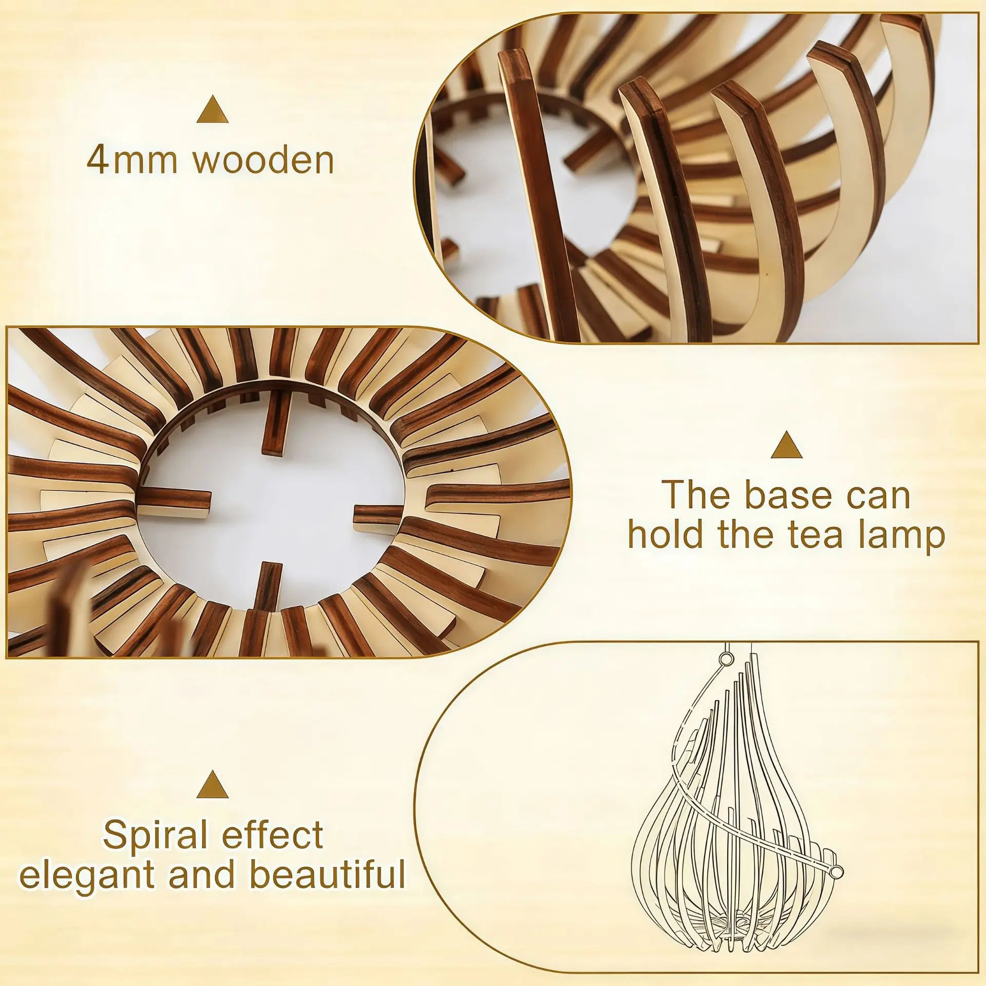 Handmade Candle Holder Made of Wooden