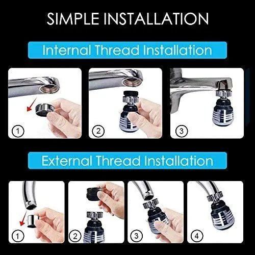 Kitchen Gadgets 2 Modes 360 Rotatable faucet