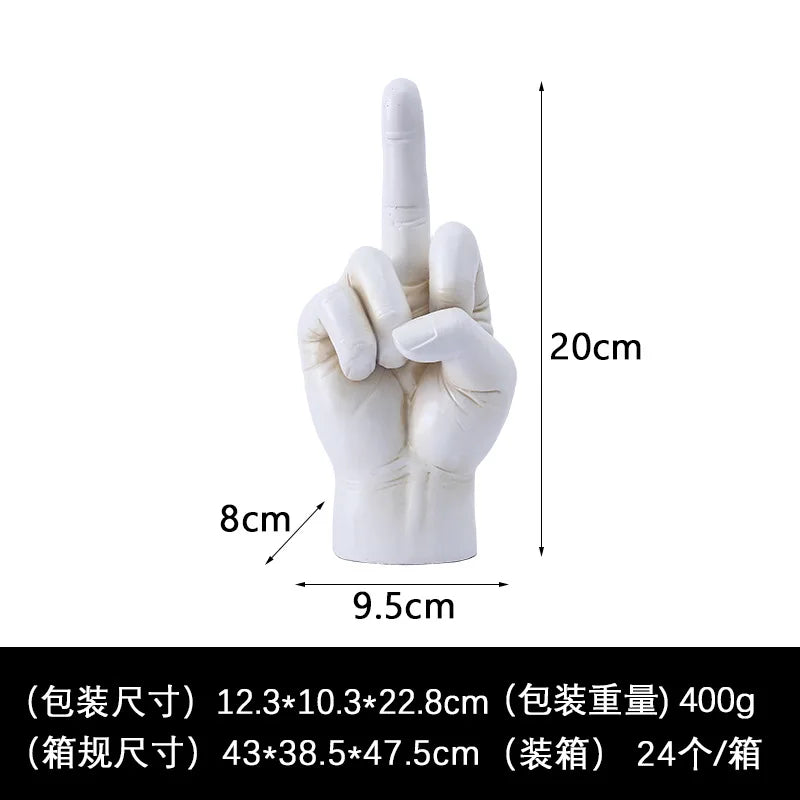 Resin Handicrafts Cute Middle Finger