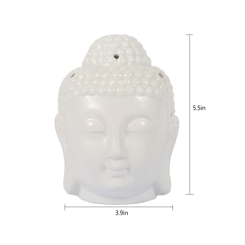 Ceramic Buddha Head Aromatherapy Oil Burner