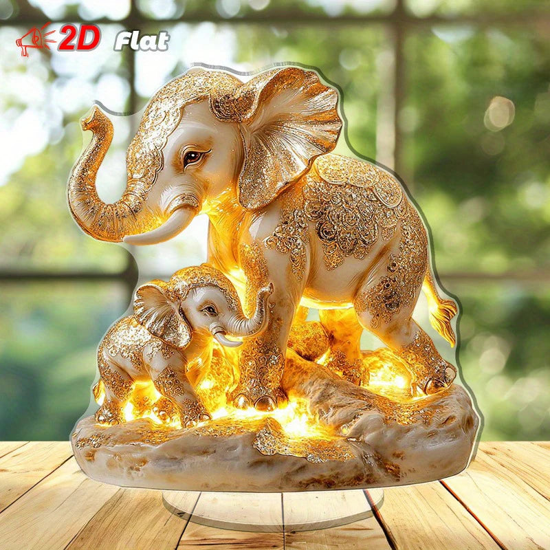 Elephant Statue,2D Flat Acrylic Figurine