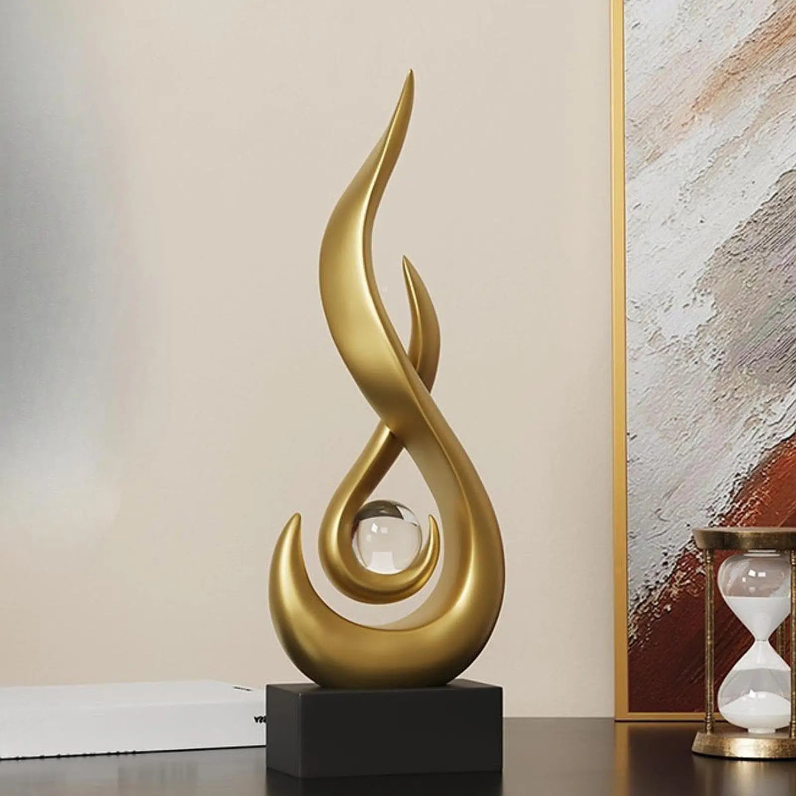 Resin Abstract Fire Statue