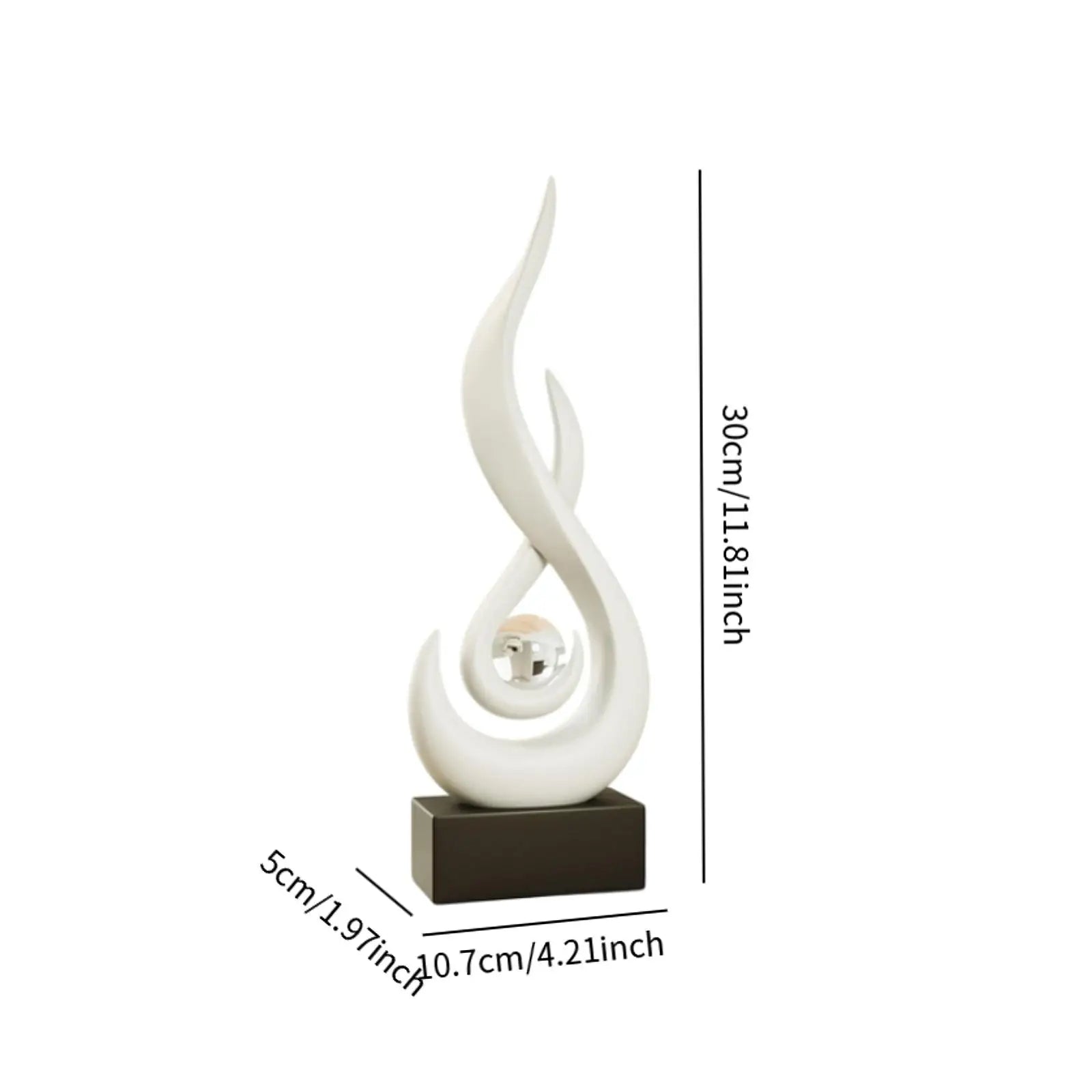 Resin Abstract Fire Statue