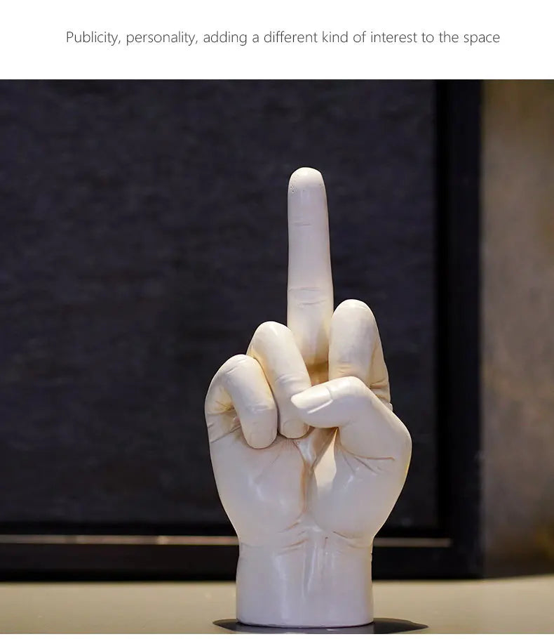 Resin Handicrafts Cute Middle Finger