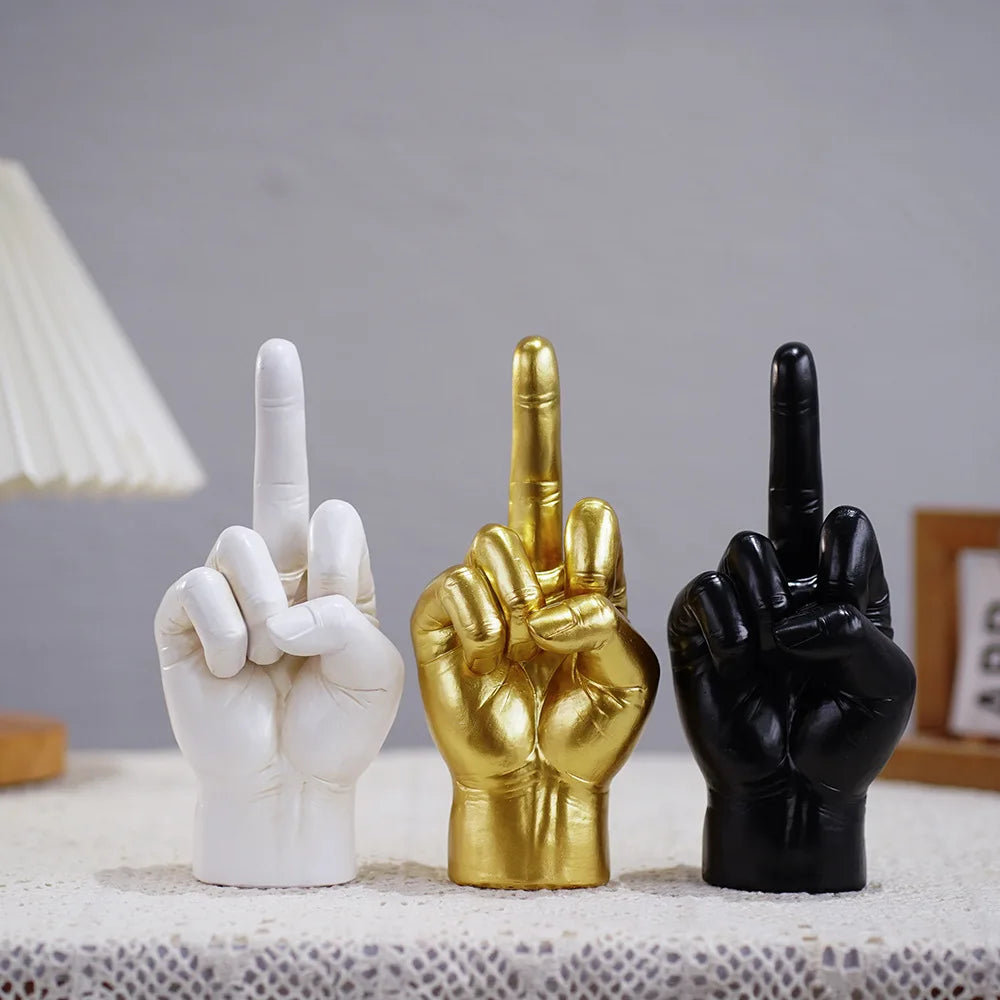 Resin Handicrafts Cute Middle Finger