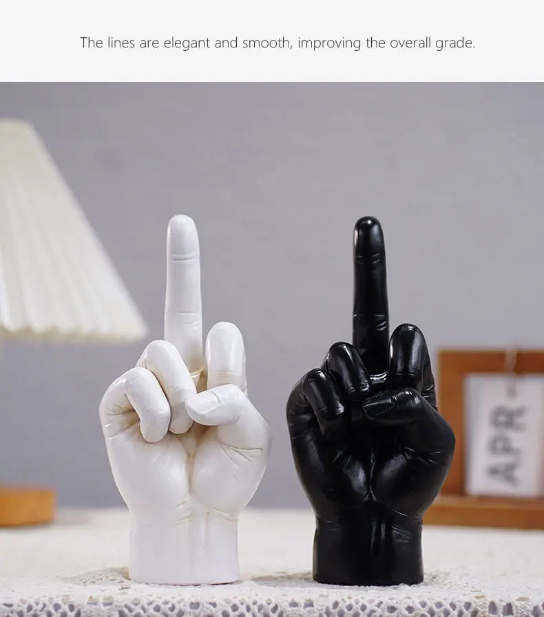 Resin Handicrafts Cute Middle Finger